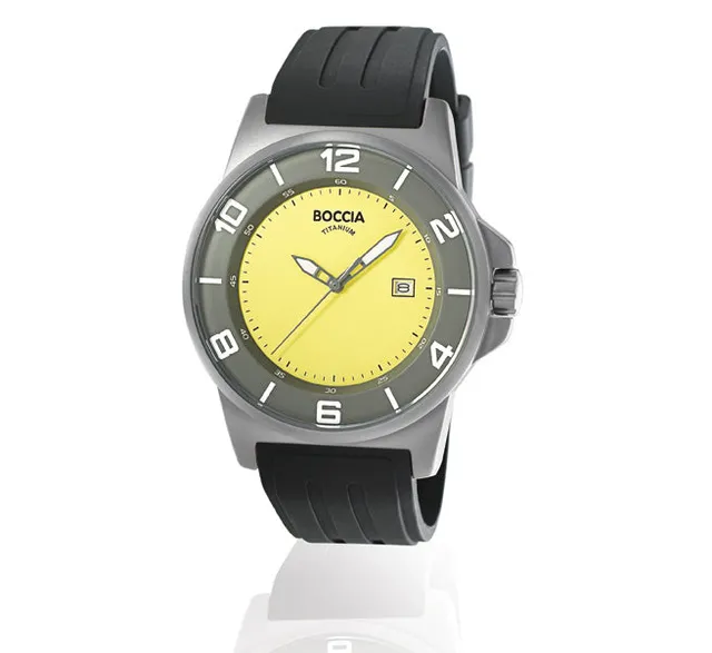 boccia-id-3535-62-titan-herrenuhr-gelb-schwarz-45-mm image 1
