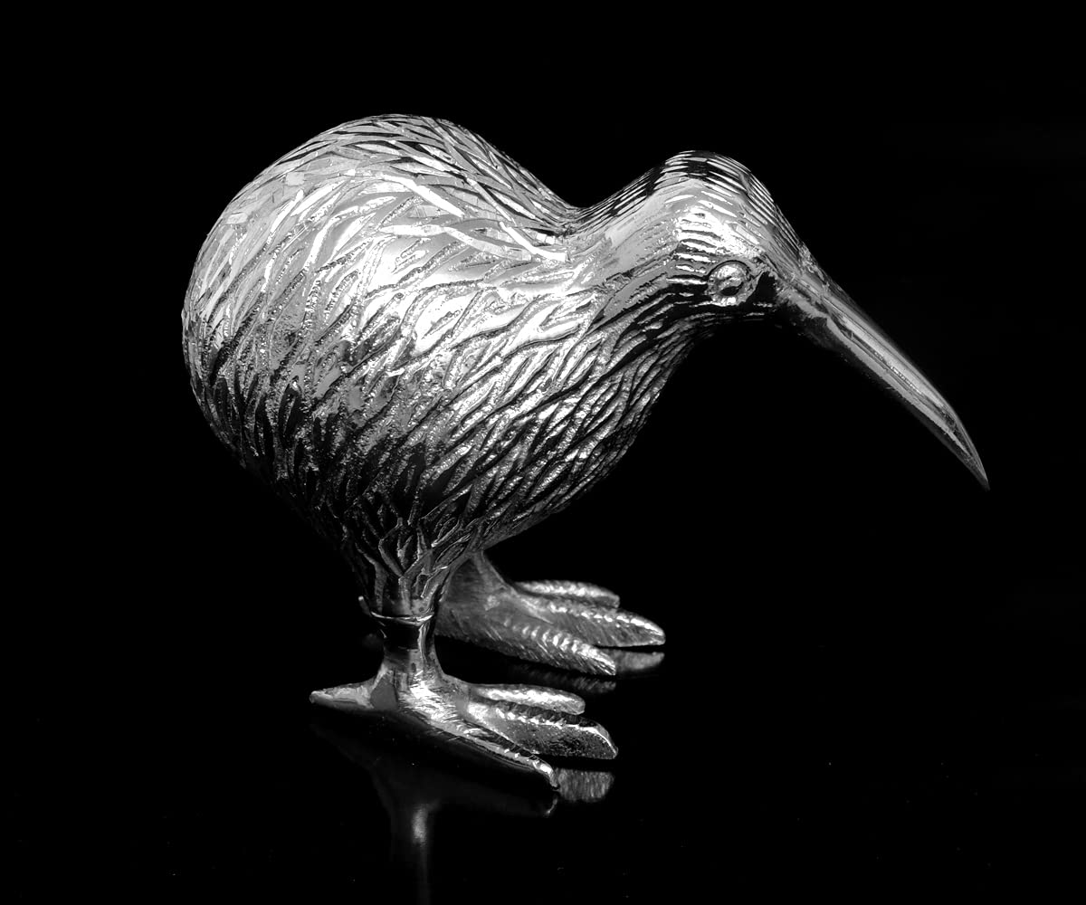 brillibrum-kiwi-vogel-dekofigur-metall-silber-9x9x12-cm-gl-cksbringer image 6