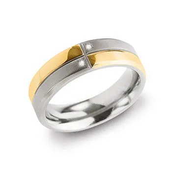 boccia-0101-27-titanium-ring-bicolor-mit-2-diamanten-6-mm image 1