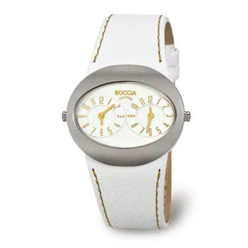 boccia-3211-01-damen-titan-uhr-36mm-dual-time-wei-gold-mit-lederband image 1