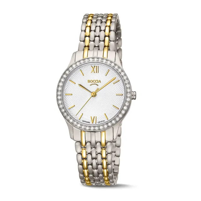 boccia-3376-02-damen-titan-armbanduhr-wei-bicolor-30-mm image 1