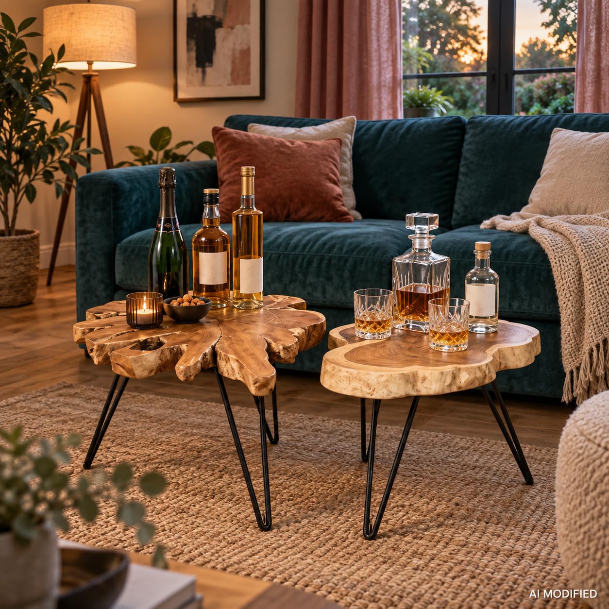 brillibrum-teakholz-baumscheiben-couchtisch-45x70x60-cm-klappbar image 8