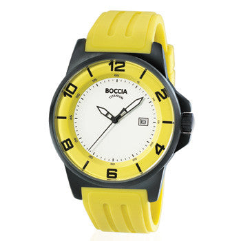 boccia-3535-37-id-titanium-herrenuhr-45mm-wei-gelb-kautschuk image 1
