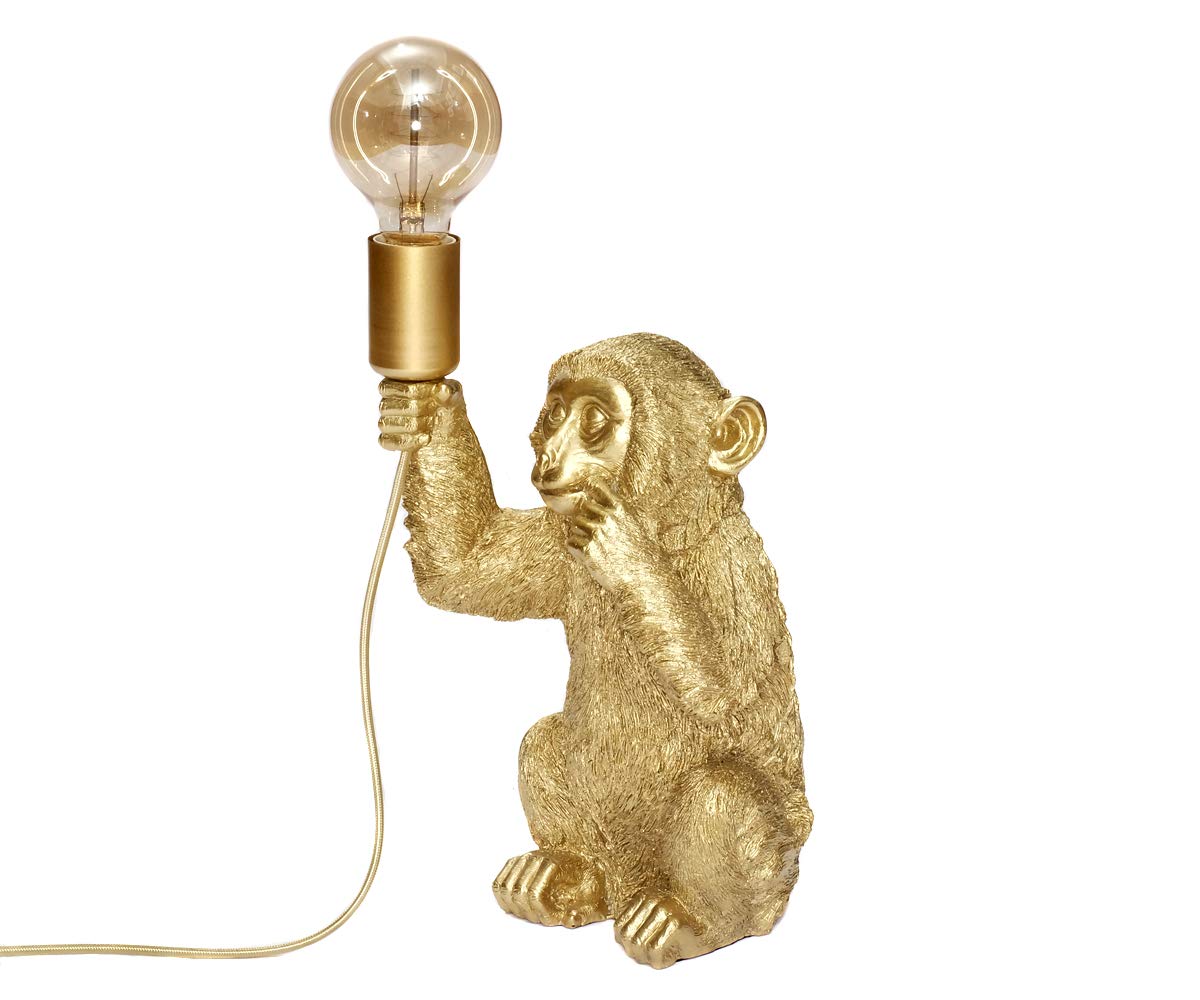 brillibrum-monkey-lamp-tischlampe-sitzender-affe-34-cm-gold-e27 image 4