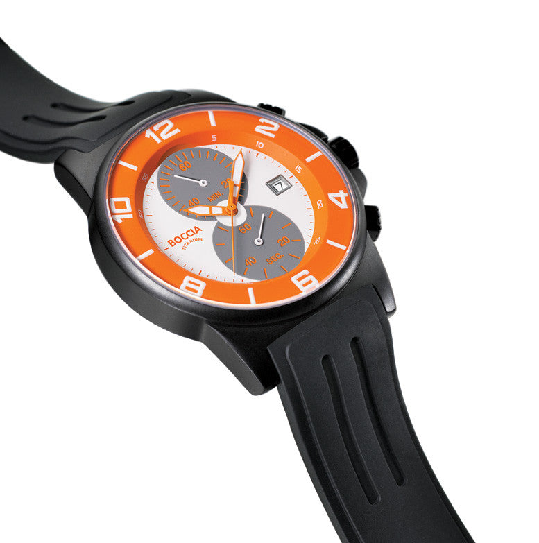 boccia-3777-21-id-titan-chronograph-herren-45mm-orange image 3