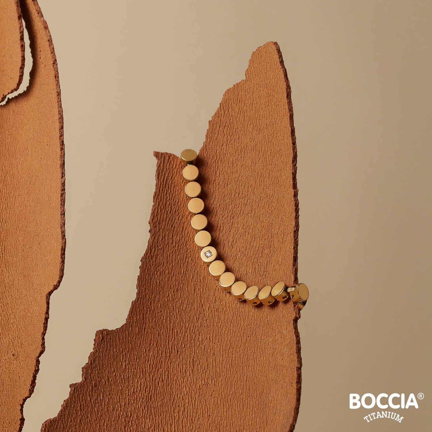 boccia-03057-04-titan-armband-gold-kreisglieder-diamant-0-03-ct image 2