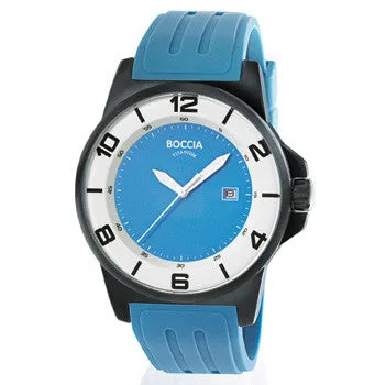 boccia-id-3535-50-titanium-herrenuhr-45mm-jeans-blau-kautschuk image 1