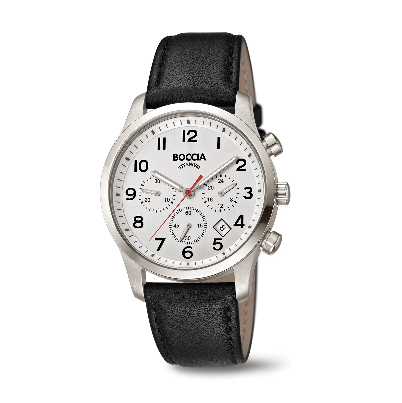 boccia-3749-01-titanium-herren-chronograph-silber-schwarz image 1