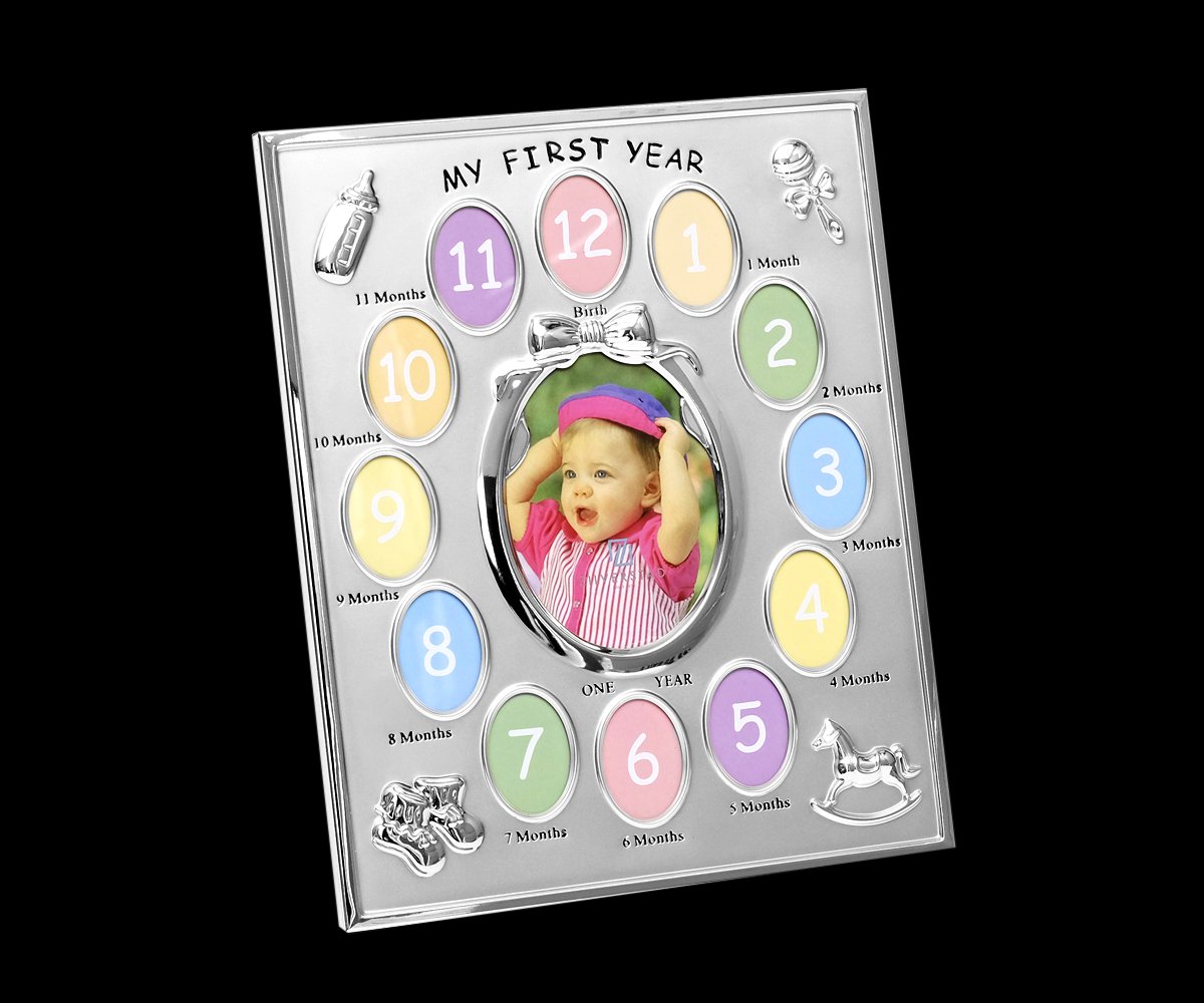 brillibrum-first-year-baby-bilderrahmen-versilbert-28-x-22-9-cm-13-fotos image 4
