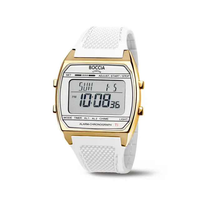 boccia-3738-04-titanium-digitaluhr-unisex-37mm-wei-gold-kautschuk image 1