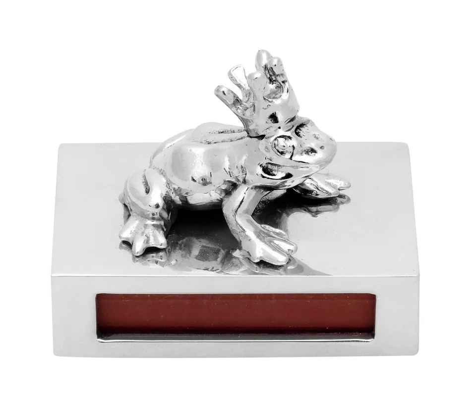 brillibrum-streichholz-box-zinn-froschk-nig-ohne-gravur image 1