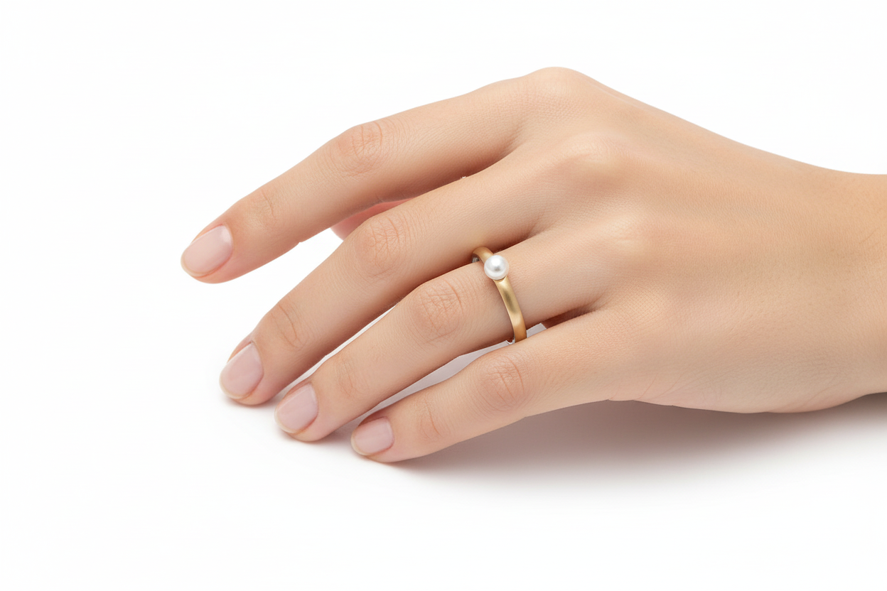 boccia-0145-02-titan-ring-mit-s-wasserperle-4-mm-vergoldet image 2