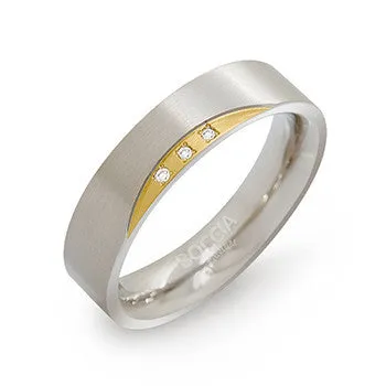 boccia-0138-04-titanium-ring-matt-gold-mit-3-diamanten-5-mm image 1