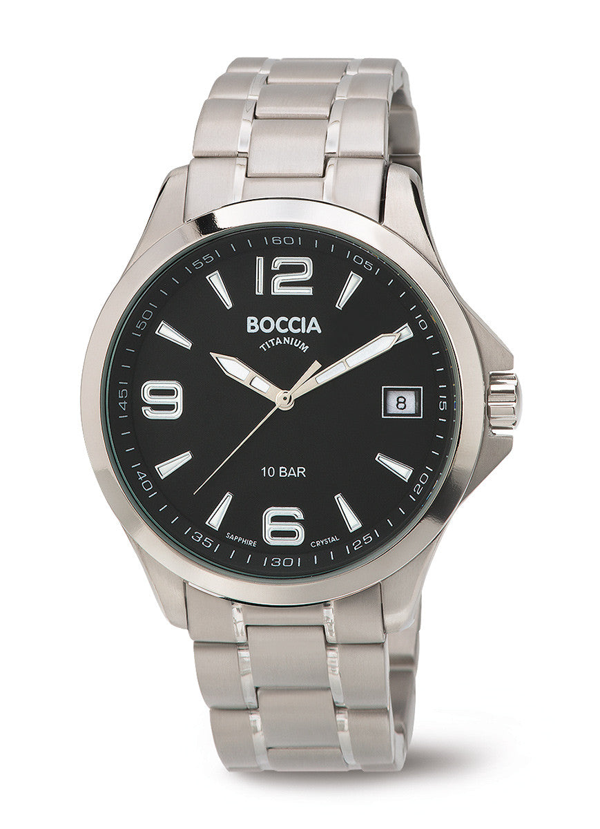 boccia-3591-02-titan-herrenuhr-schwarz-saphirglas image 2