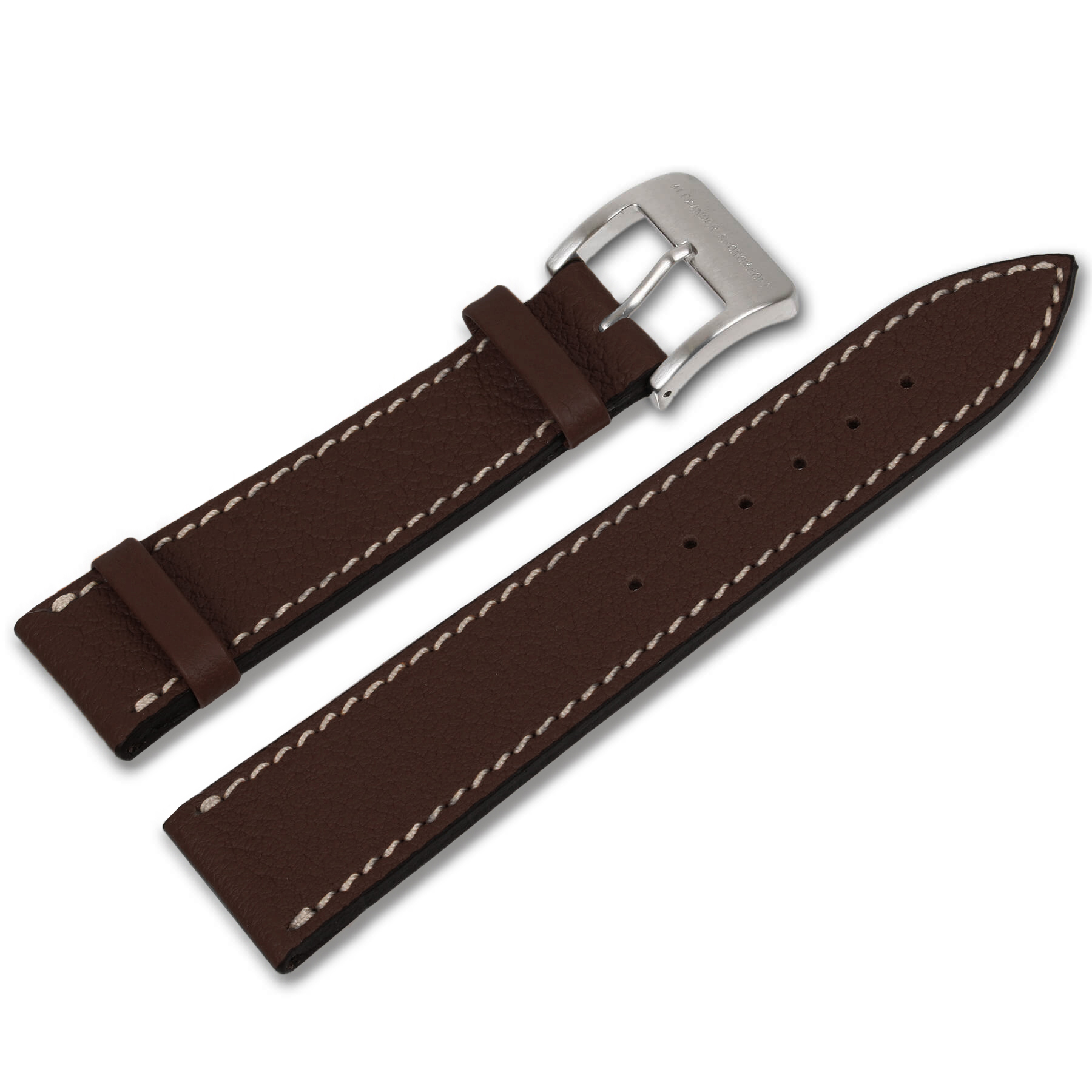 alexander-shorokhoff-lederband-kalbsleder-dunkelbraun-20-22-mm image 1