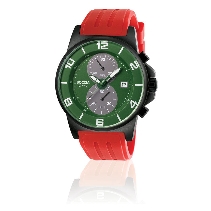 boccia-3777-25-herren-titan-chronograph-45-mm-gr-n-rot image 2