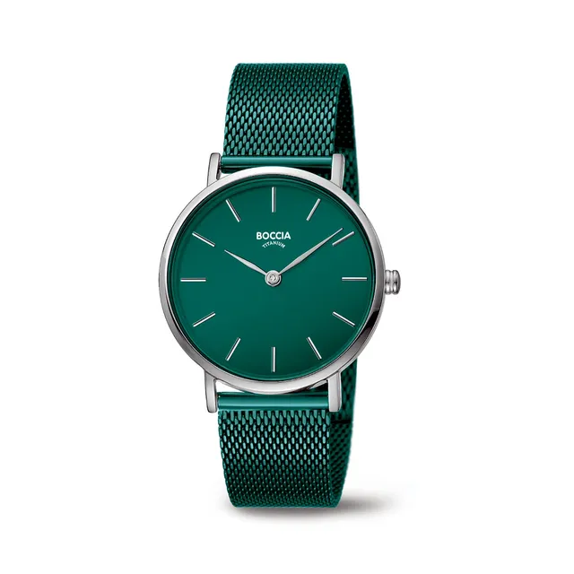 boccia-3281-10-damen-titan-uhr-dunkel-teal-mit-mesh image 1