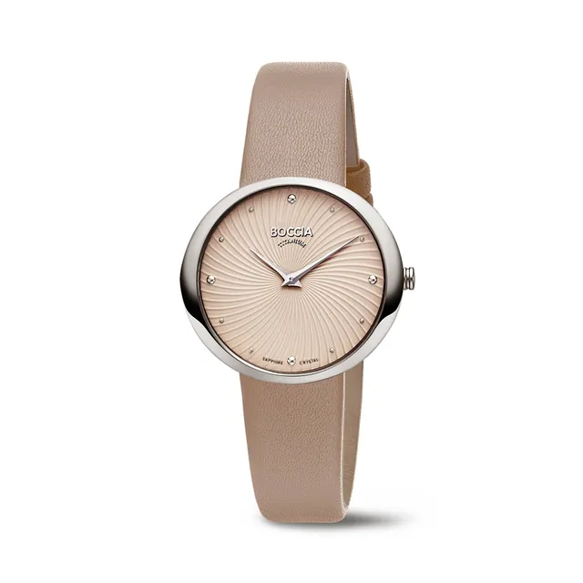 boccia-3364-02-damen-titanuhr-oval-mit-taupe-leder image 1