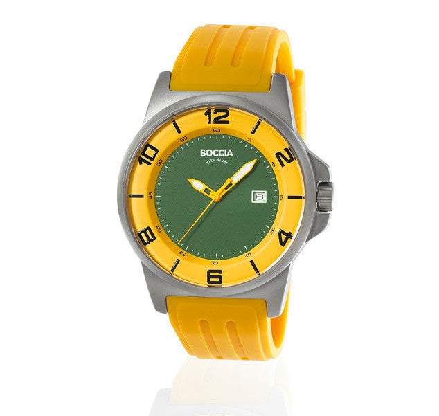 boccia-id-titanium-uhr-3535-59-herren-gr-n-orange-45mm image 2