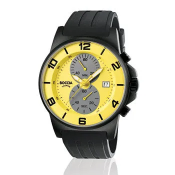 boccia-3777-23-herrenuhr-titan-chronograph-gelb-45-mm image 1