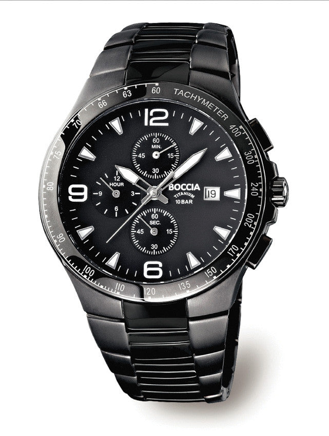 boccia-3773-03-titanium-chronograph-herrenuhr-schwarz-42mm image 2