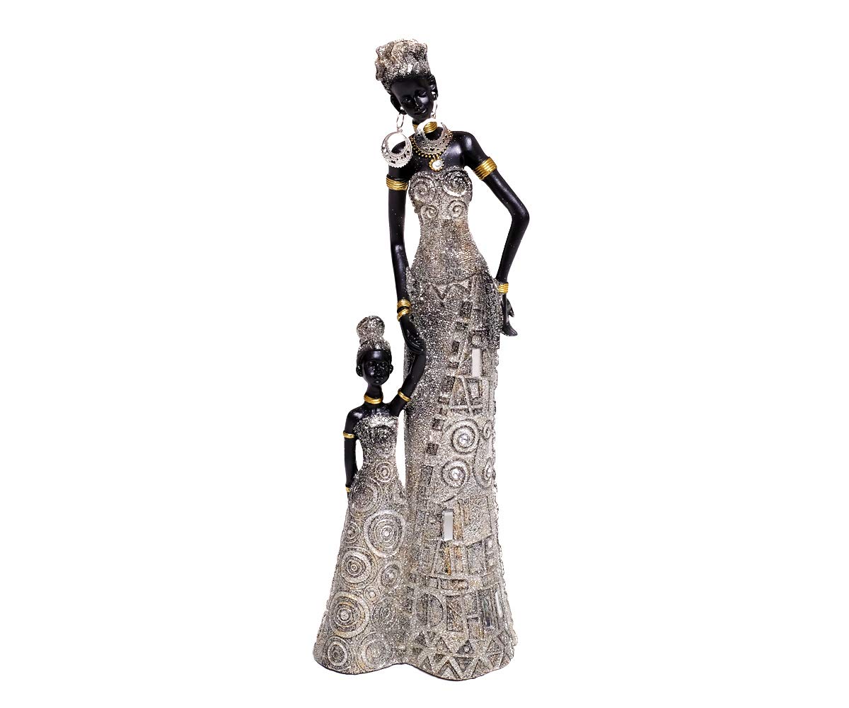 brillibrum-design-afrikanerin-mutter-mit-kind-dekofigur-30-5-cm-polyresin image 1