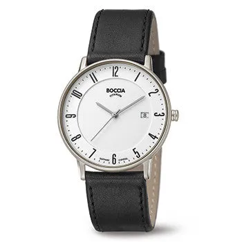 boccia-3607-02-titanium-herren-uhr-leder-39-mm image 1
