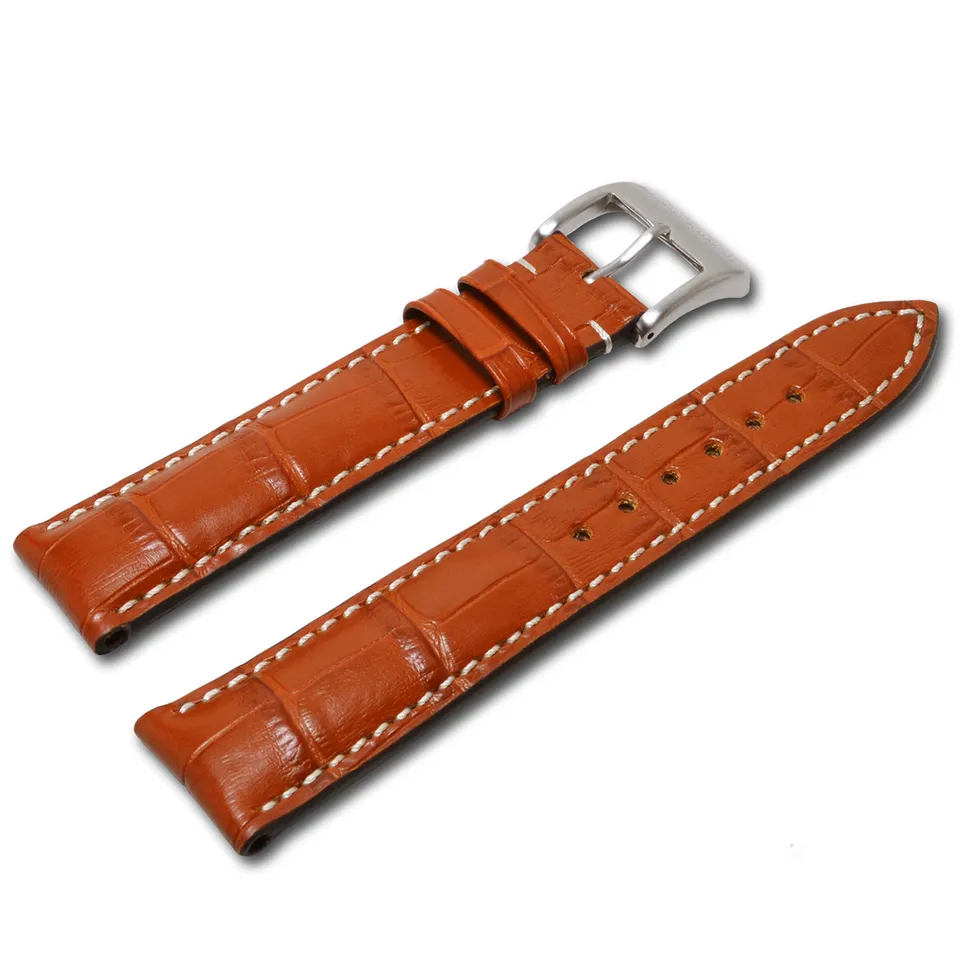 alexander-shorokhoff-kalbslederband-cognac-uhrenarmband-gemustert image 1