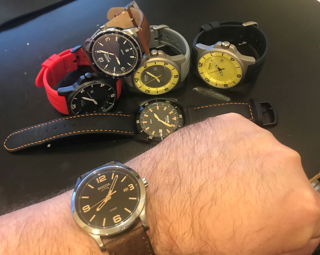Markante Uhr, tolles Leder