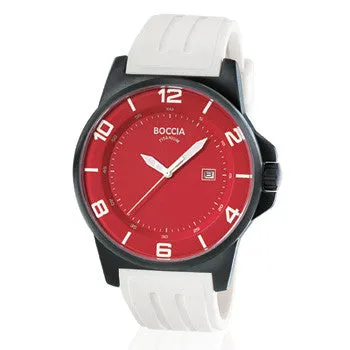 boccia-id-3535-53-titanium-herrenuhr-45mm-rot-schwarz-kautschuk image 1