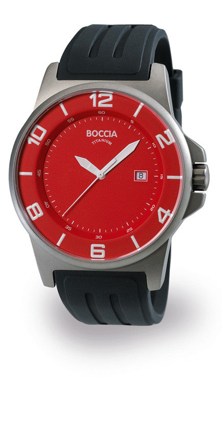 boccia-3535-26-id-titanium-herrenuhr-rot-schwarz-45mm image 2