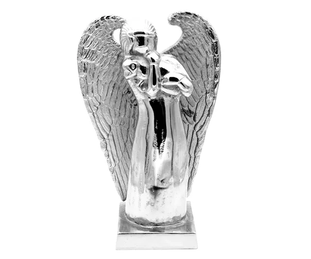 brillibrum-schutzengel-mit-hund-figur-metall-klein-20x12x7-cm-ohne-gravur image 1