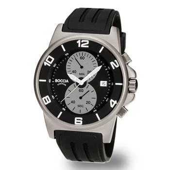 boccia-3777-01-herren-titan-chronograph-45mm-mit-kautschukband image 1