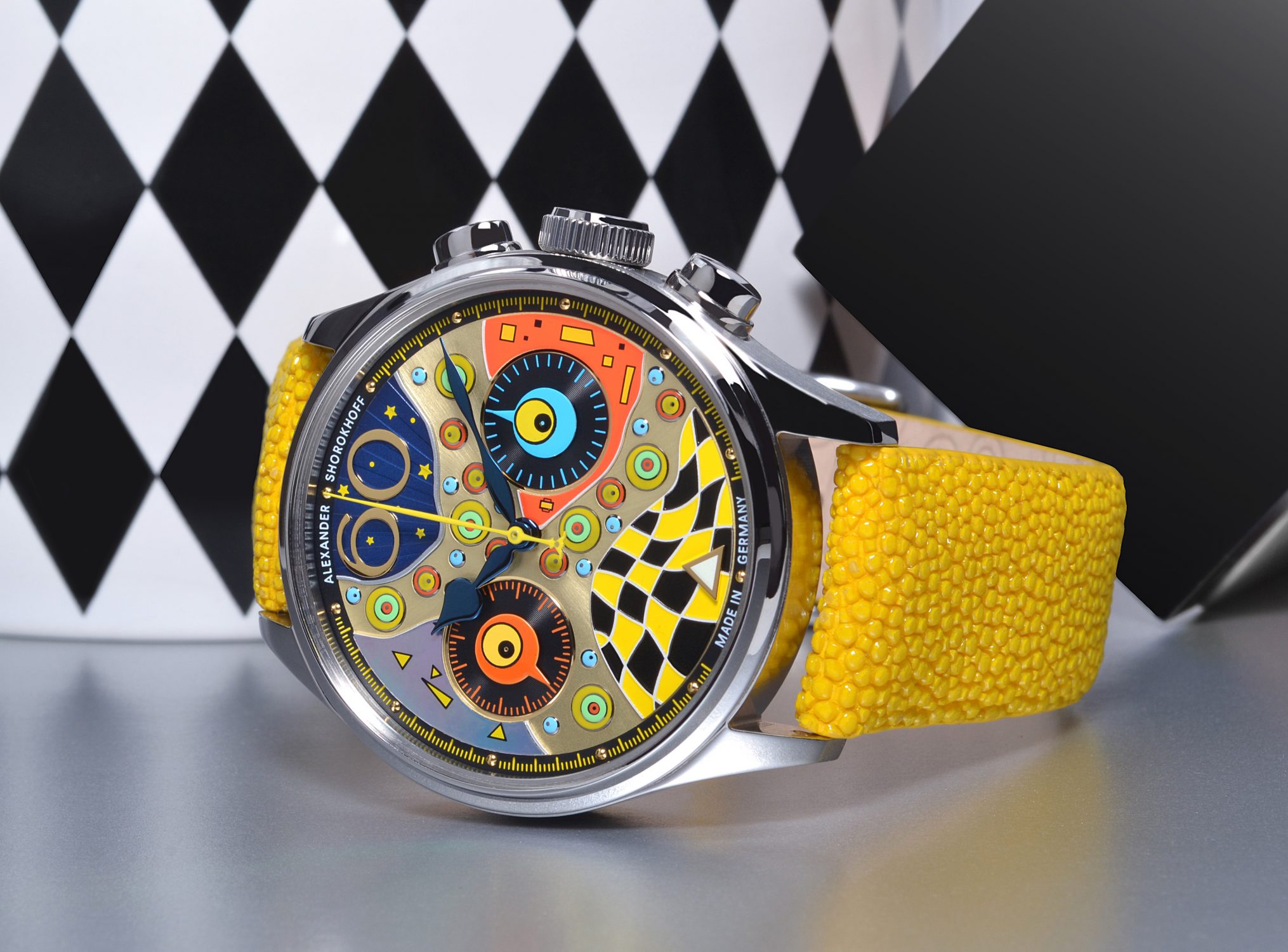 alexander-shorokhoff-perlrochenband-gelb-uhrenarmband image 3