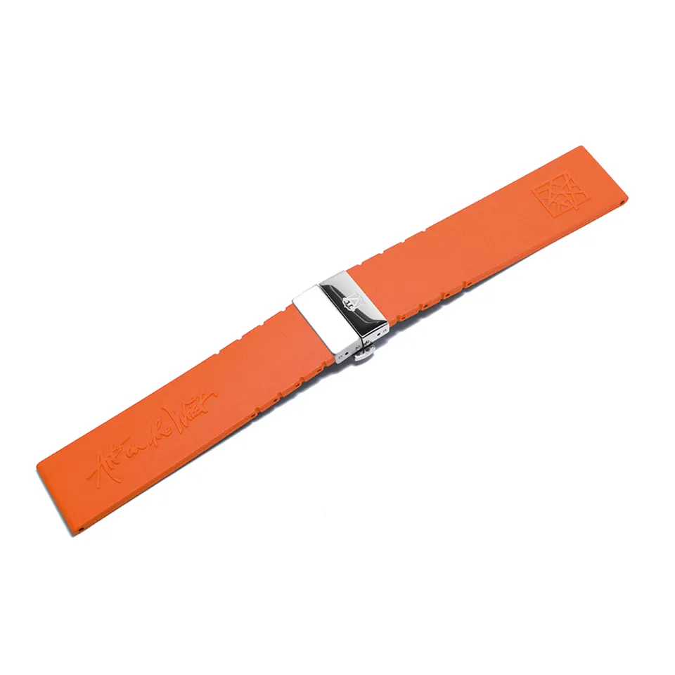 alexander-shorokhoff-kautschukband-orange-uhrenarmband image 1