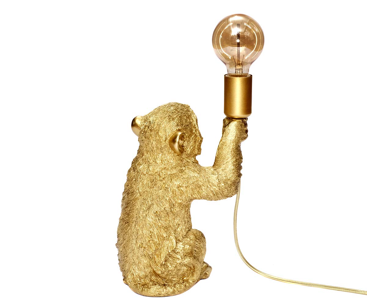 brillibrum-monkey-lamp-tischlampe-sitzender-affe-34-cm-gold-e27 image 7