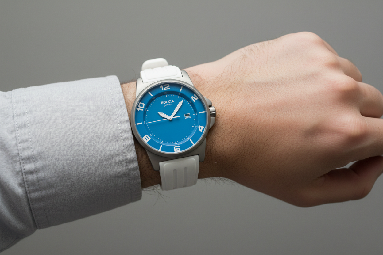 boccia-3535-47-titanium-herrenuhr-jeansblau-45mm image 2