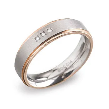 boccia-0134-02-titanium-ehering-ros-gold-mit-3-diamanten-5-5-mm image 1