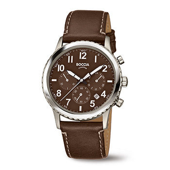 boccia-3745-02-titan-chronograph-braun-41mm-leder image 1