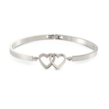 boccia-03012-01-titanium-doppel-herz-armband image 1