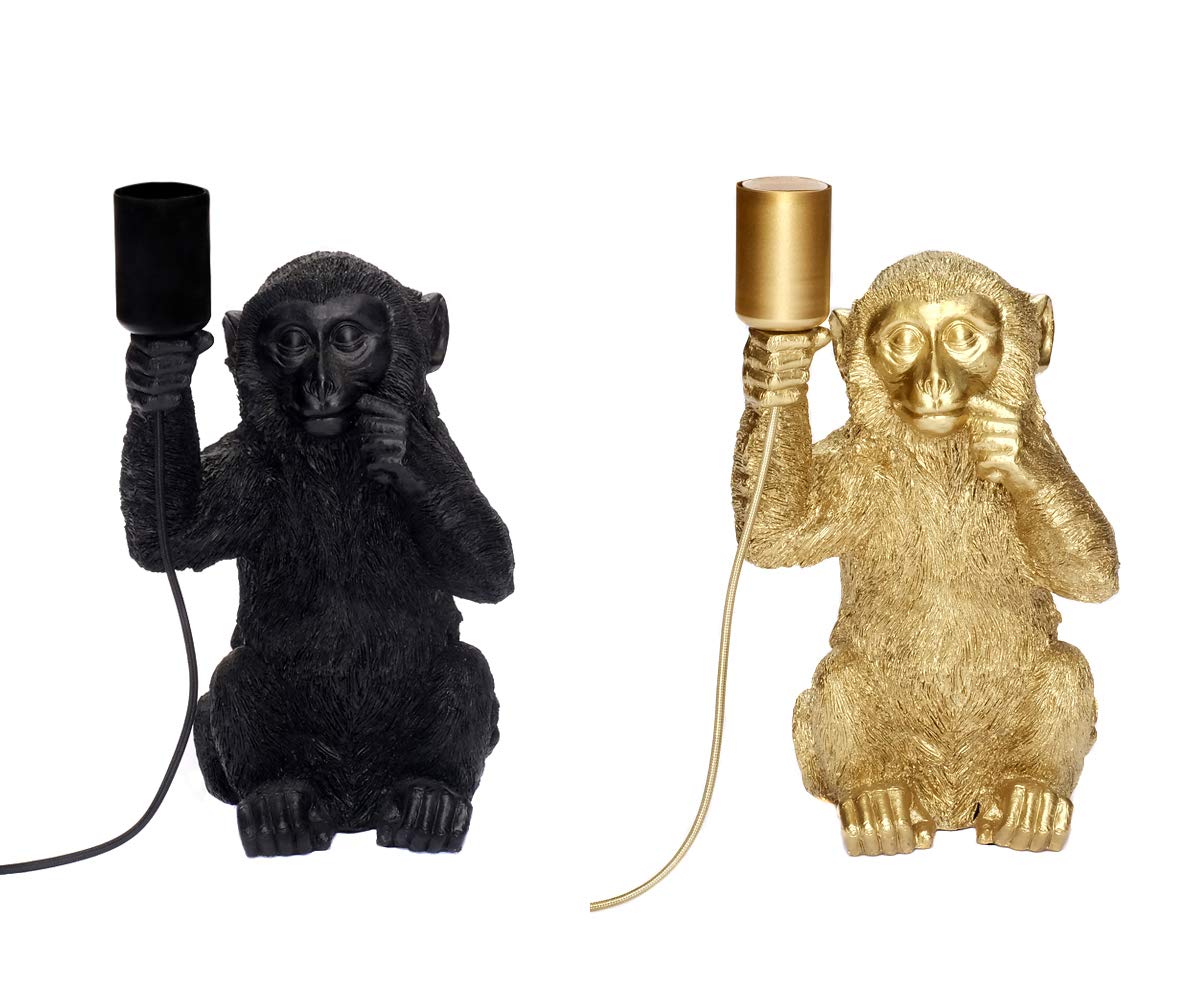 brillibrum-monkey-lamp-tischlampe-sitzender-affe-34-cm-gold-e27 image 8