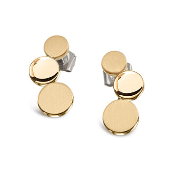 boccia-05040-02-titanium-ohrstecker-triple-disc-gold-6-5-mm image 1