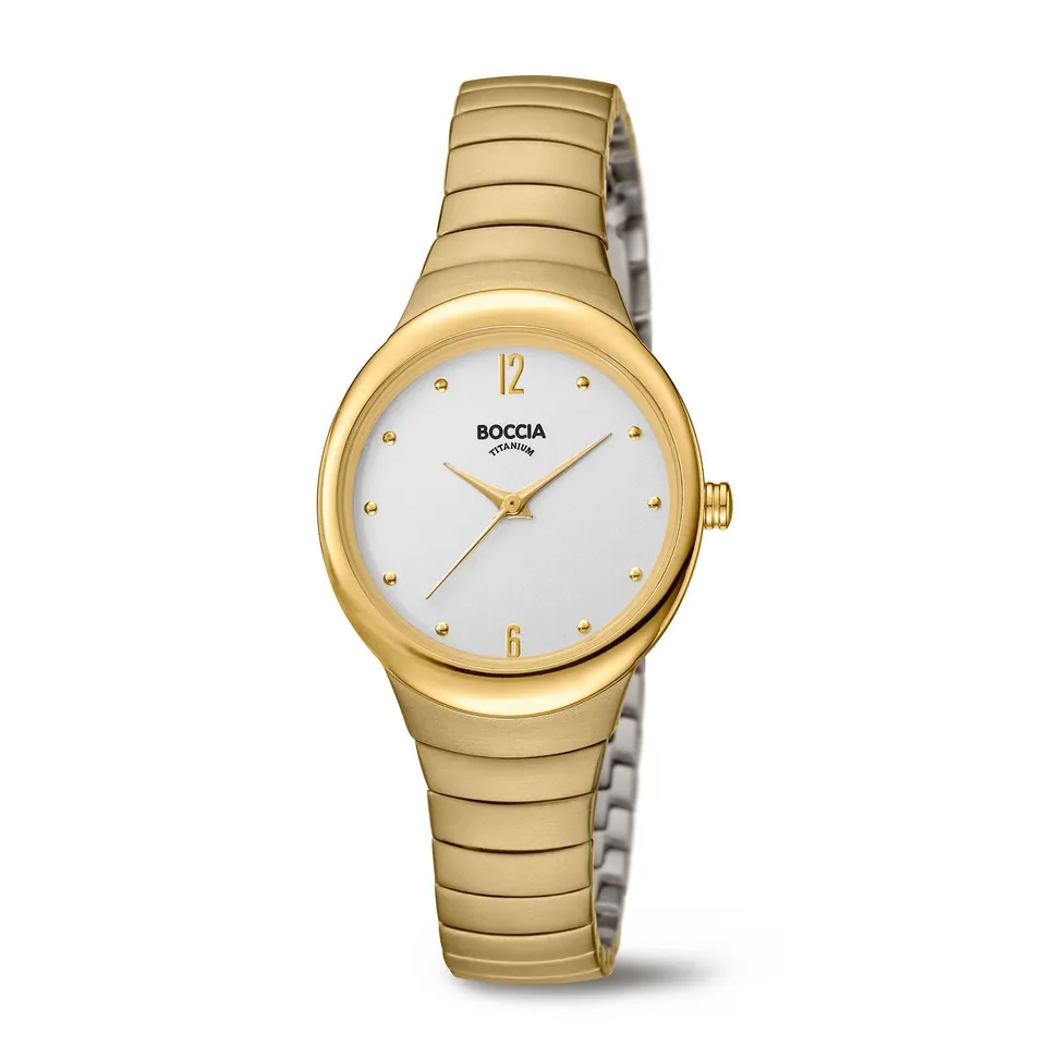 boccia-3307-02-damen-titan-uhr-gold-wei-33-mm-gliederband image 1